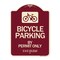 Signmission Bicycle Parking by Permit C.V.S. 21210 Heavy-Gauge Aluminum Sign, 24" x 18", BU-1824-24322 A-DES-BU-1824-24322 - alternate 1